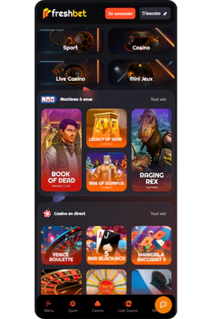 Freshbet Casino Home Page
