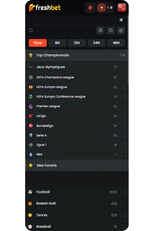 Navigating the sports section of FreshBet Casino